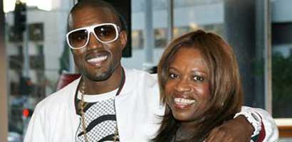 Kanye West with mother Donda West